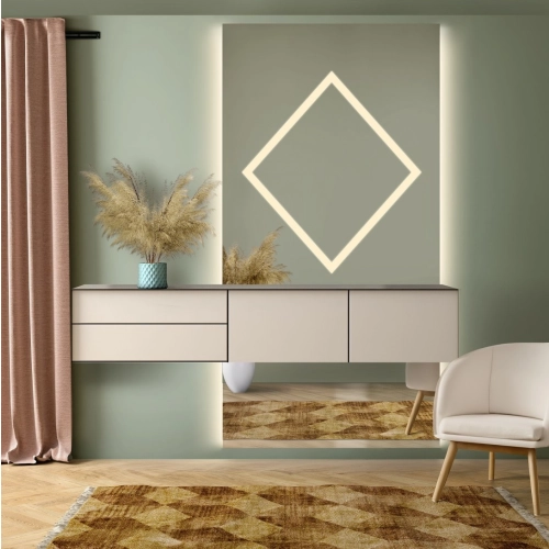 Lustro do toaletki w dwóch częściach z podświetleniem - ROMBI GLAM LED